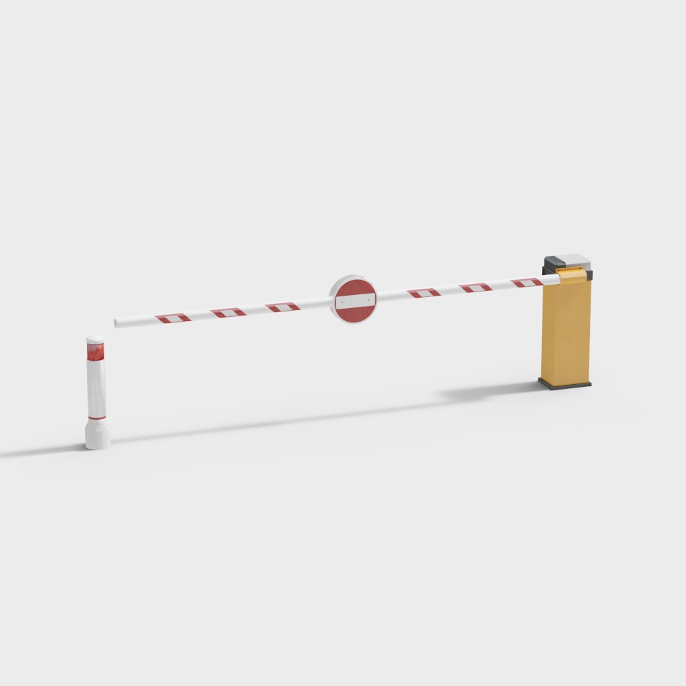 Automatic Retractable Barrier 3D model