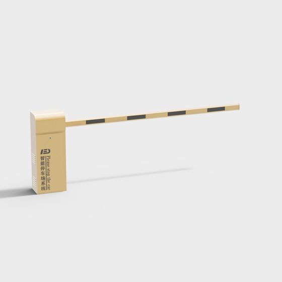 Smart Parking Barrier 3D model with Low Poly Style