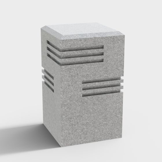 City Column 3D model for Futuristic Designs