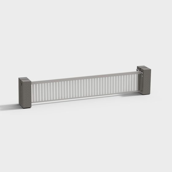 Urban Iron Fence 3D model for Creative Projects