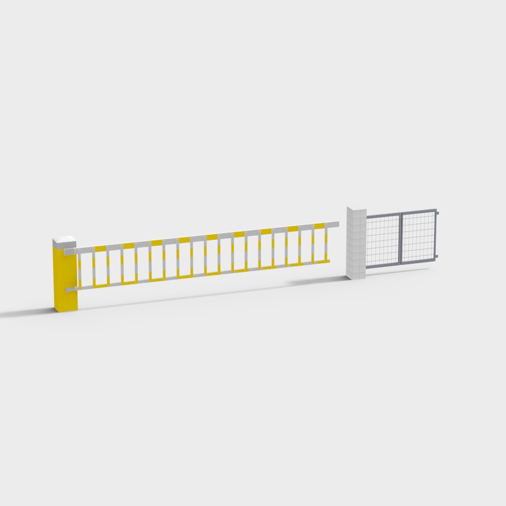 Urban Gate Low-Poly 3D Model