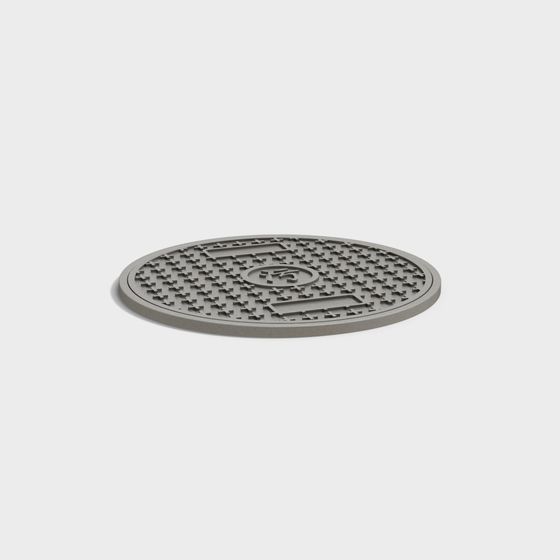 Urban Manhole Cover 3D Model