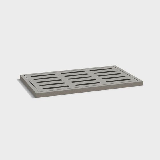 High-Detail Low-Poly Concrete Drainage Channel 3D model