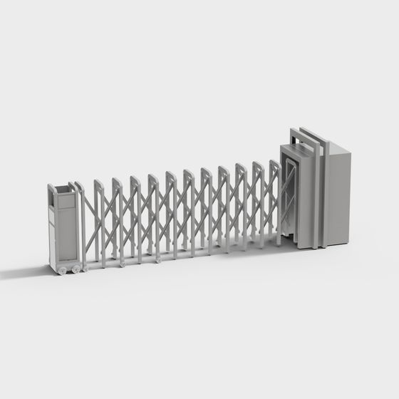 Realistic Electric Sliding Gate 3D model