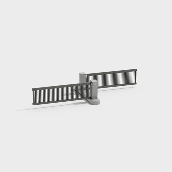 Low Poly Metal Fence 3D model for Urban Design