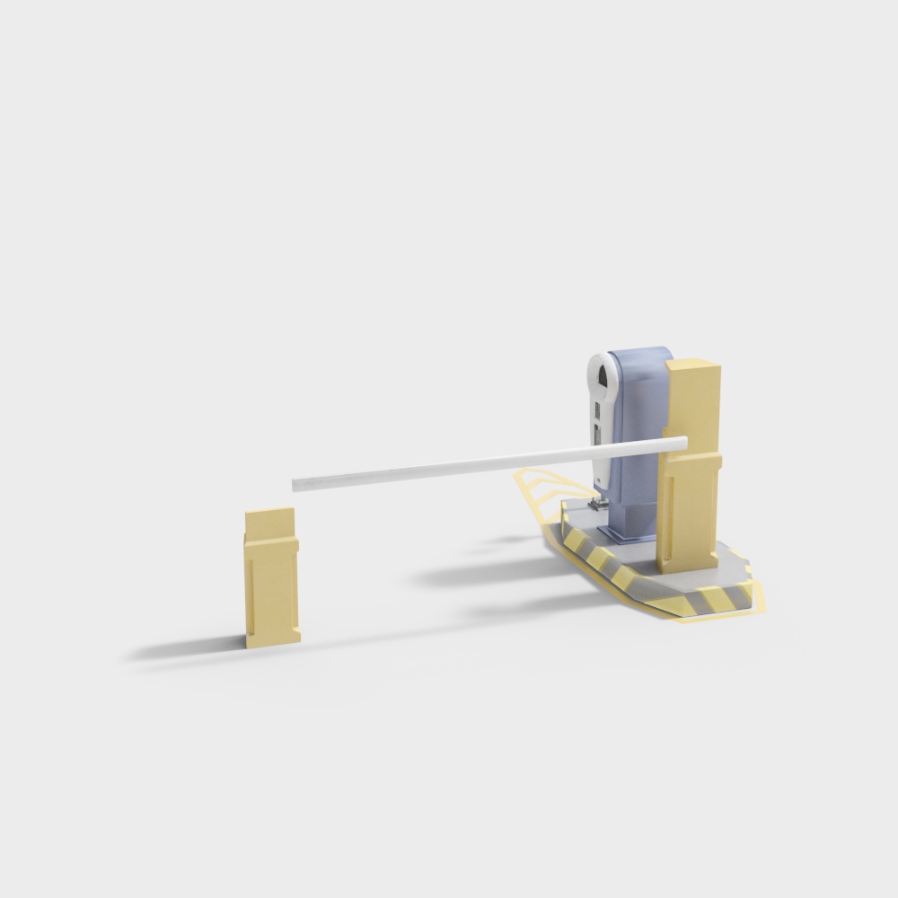 Low-Poly Automatic Railing 3D Model