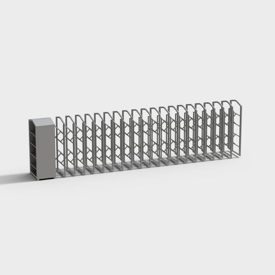 Sleek Minimalist Rotating Door 3D model