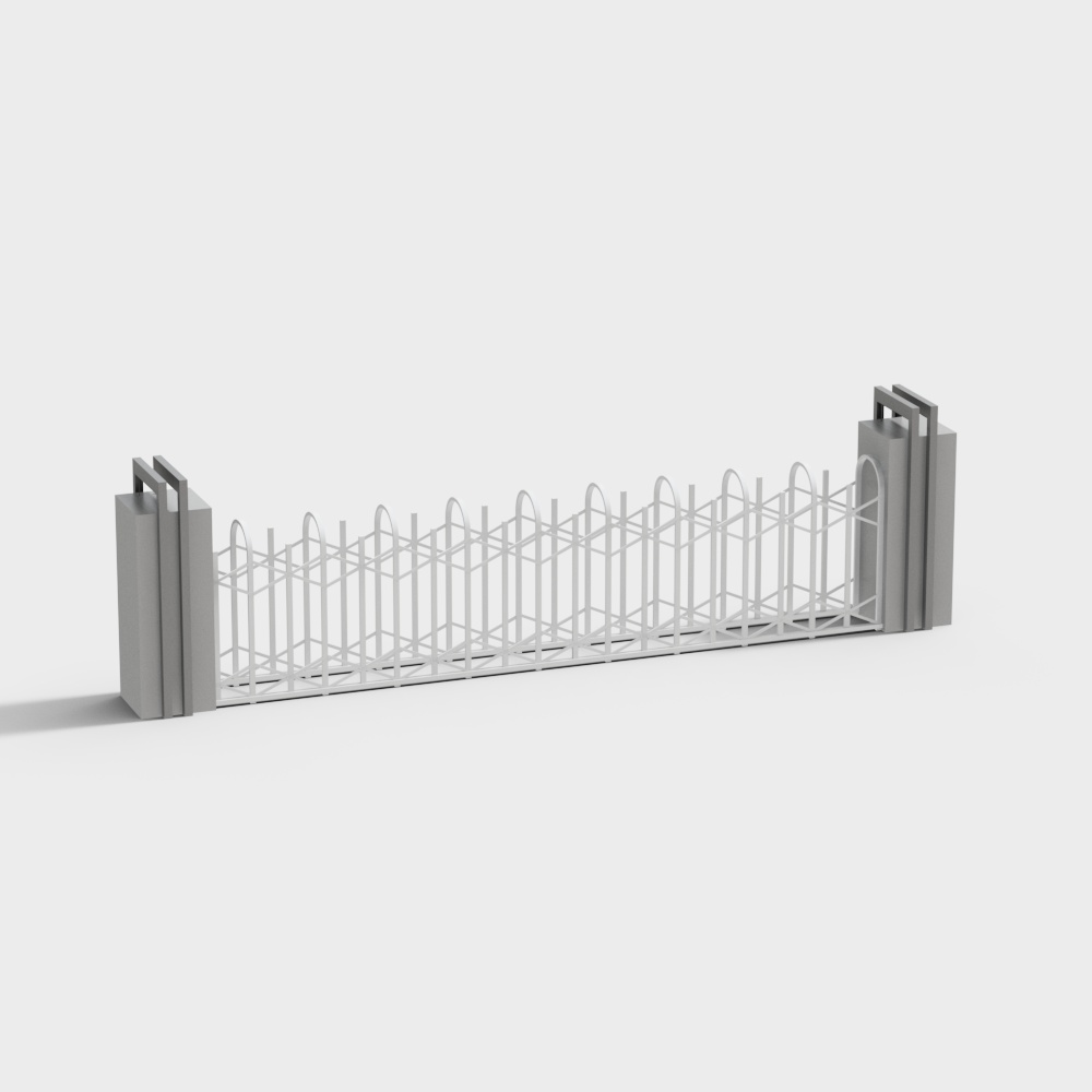 Aluminum alloy intelligent telescopic barrier gate