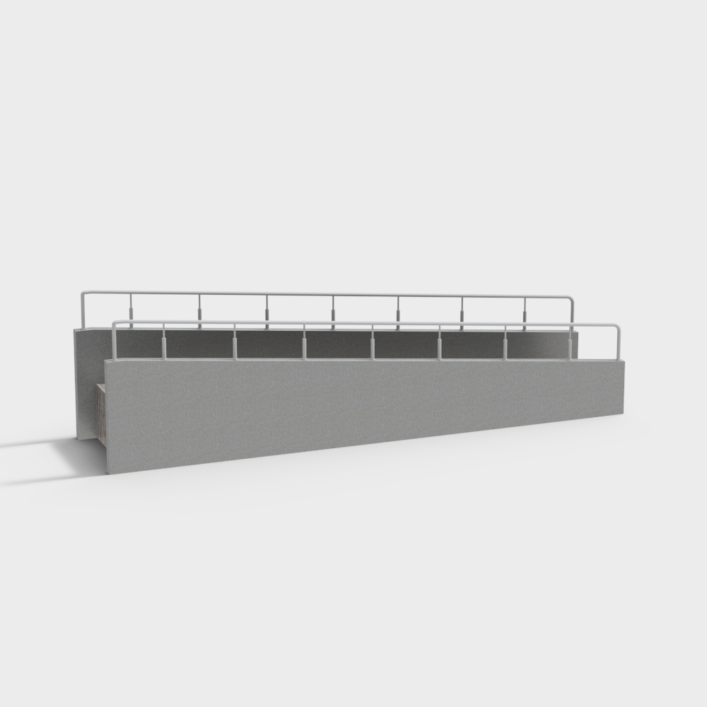 Stylish Concrete Barrier 3D model for Urban Designs