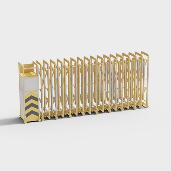 Safety Barrier 3D model for Virtual and Real Spaces