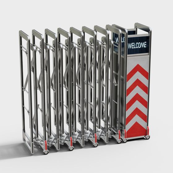 Stylish Rotating Turnstile 3D model