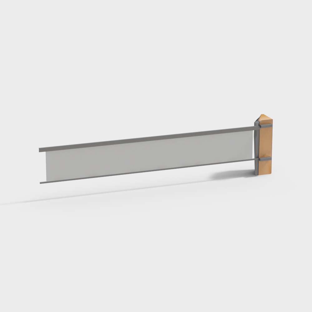 Industrial Metal Railing 3D model
