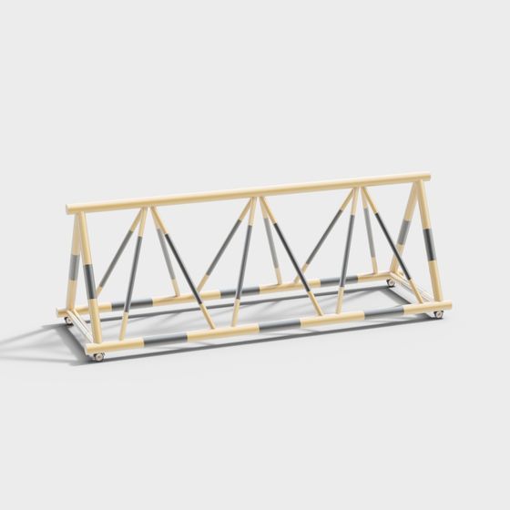 Urban Bridge Low-Poly 3D model