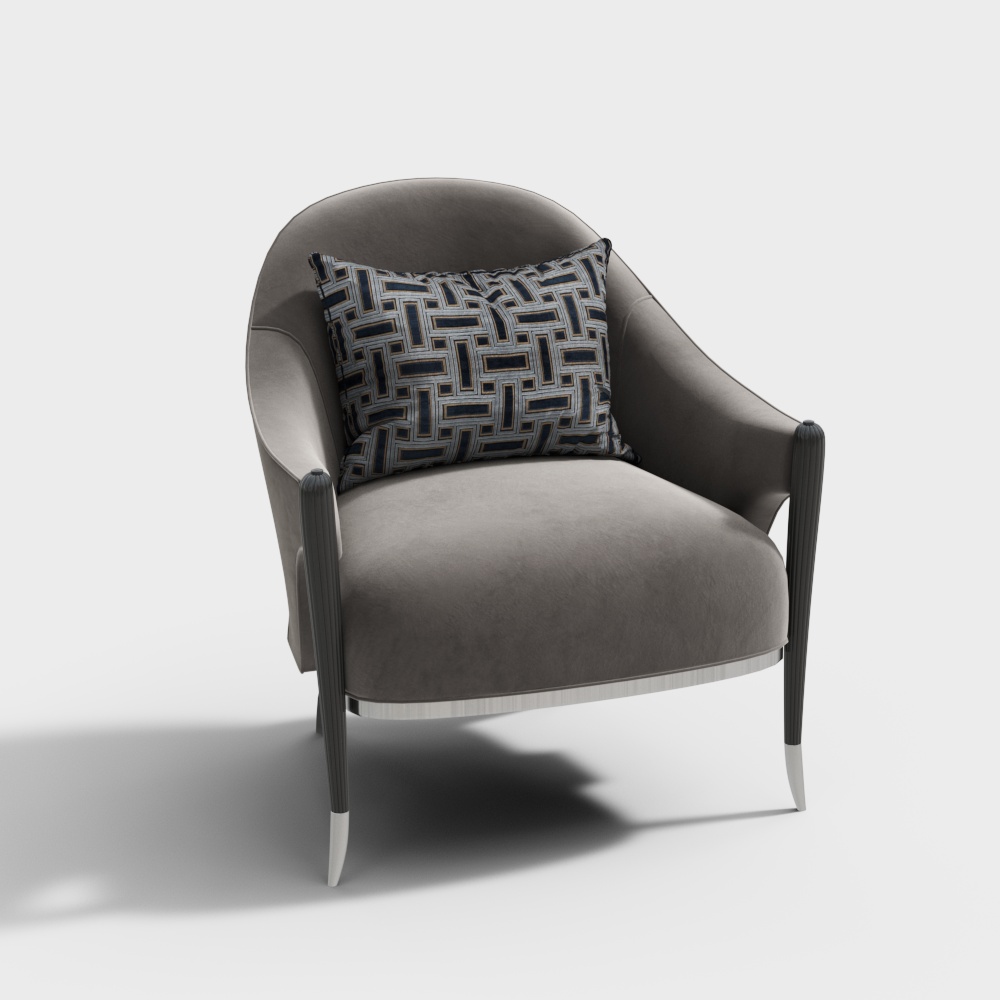 Armchair Southeast Asian Style Woven Fabric 44