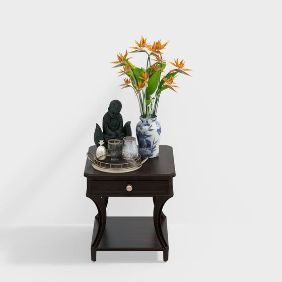 Zen-Inspired Side Table 3D model