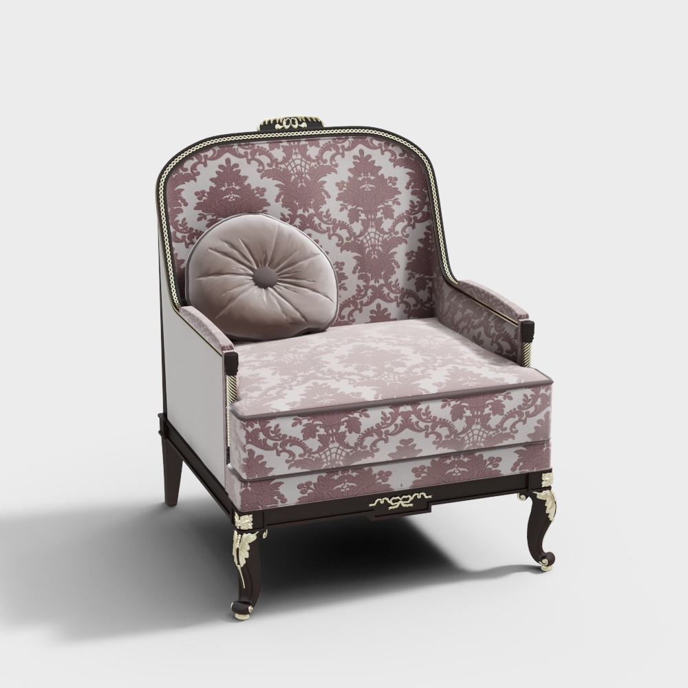 Armchair Southeast Asian Style Woven Fabric 37