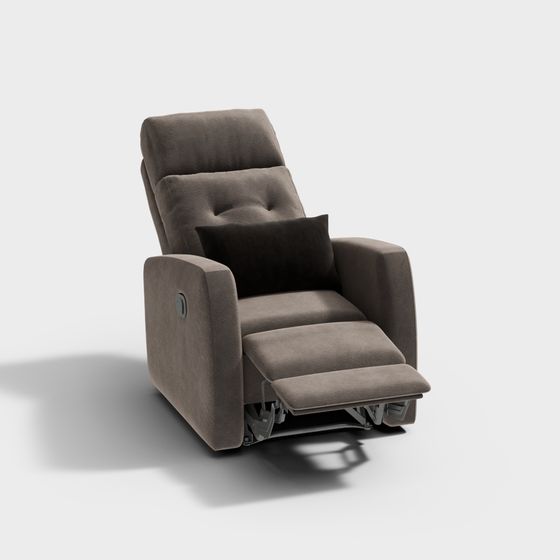 Elegant Low-Polygon Lounge Chair 3D model