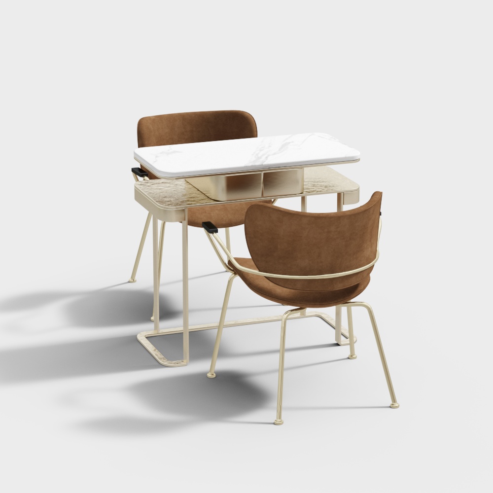 Nail salon tables and chairs