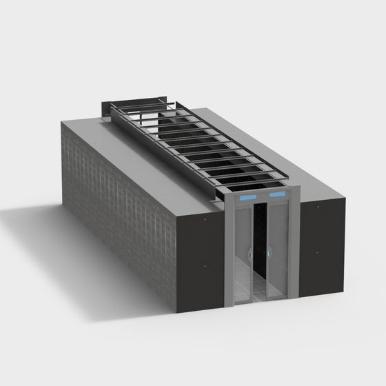 High-Detail Server Rack 3D Model Design