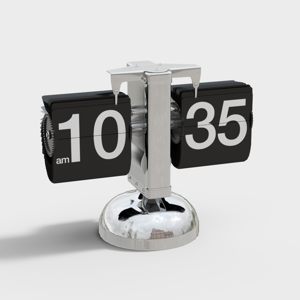 페이지 뒤집기 시계-검정