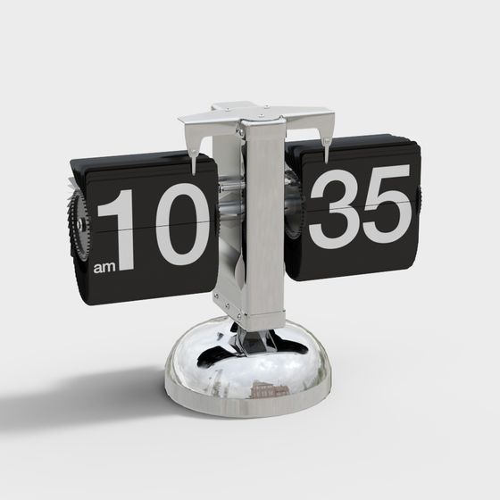 페이지 뒤집기 시계-검정