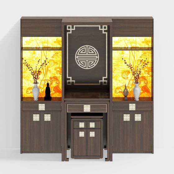 Altar Wooden Southeast Asian Style