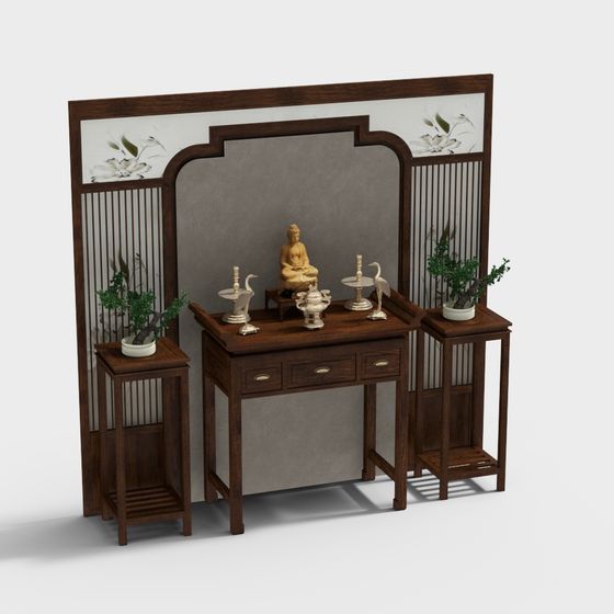 Serene Eastern Aesthetic 3D Model