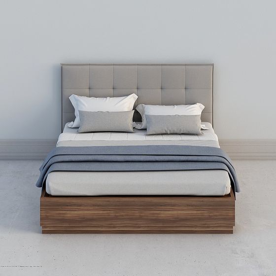 Modern Minimalist 3D Bed Model
