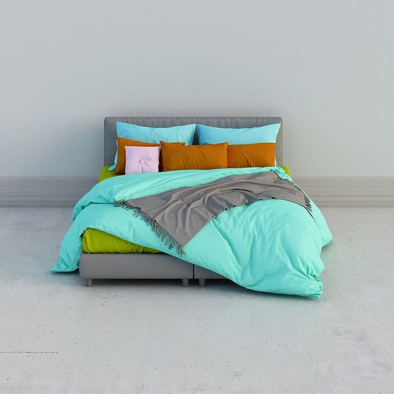 Colorful Dream Bed 3D model