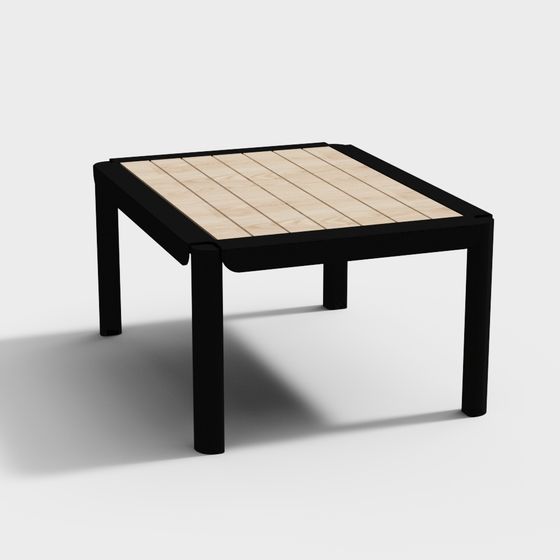 Minimalist Square Coffee Table 3D model