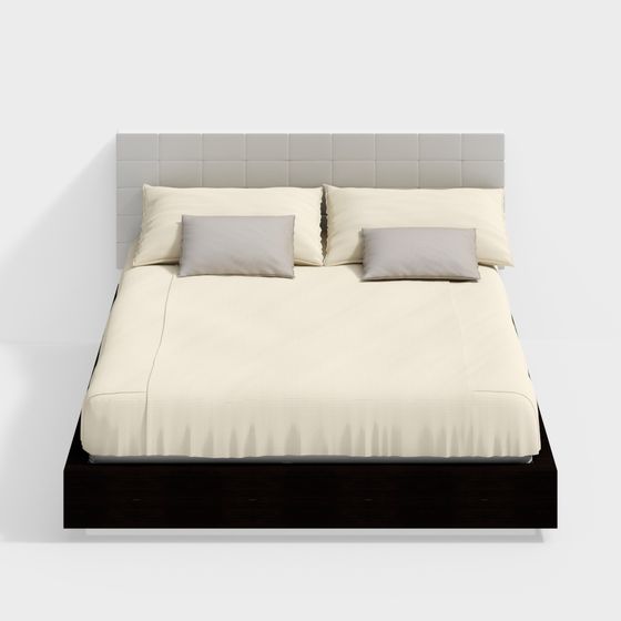 Contemporary Bed 3D model for Creative Spaces