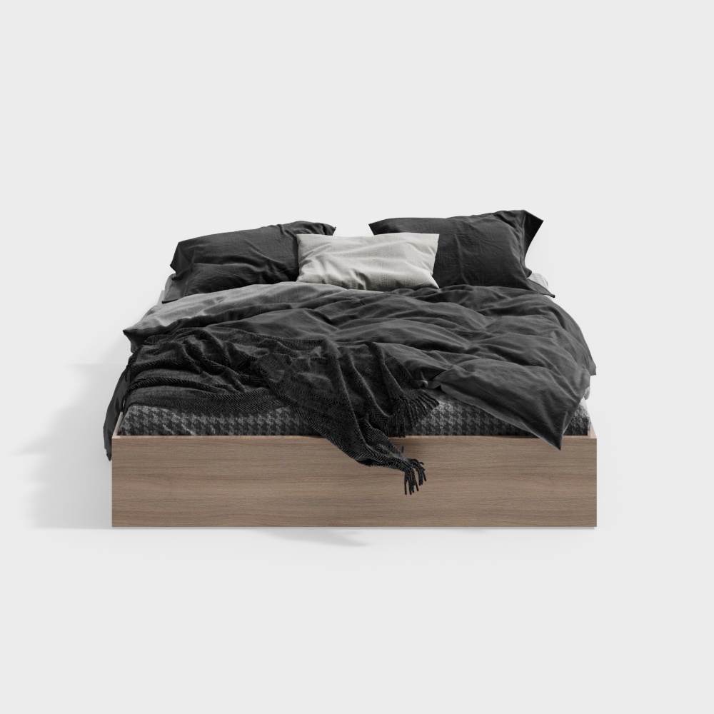 Lit double de style moderne