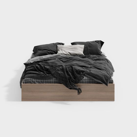 Lit double de style moderne