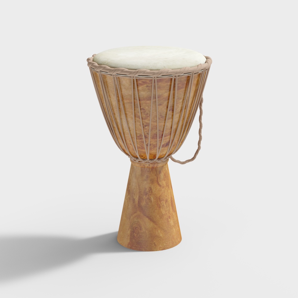 Modern djembe in musical instrument store