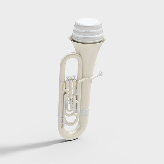 Low Poly Trumpet 3D model