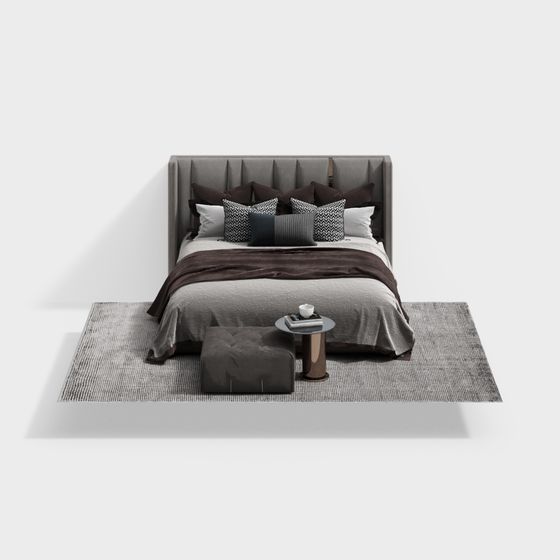 Urban Retreat 3D model Bed for Stylish Homes