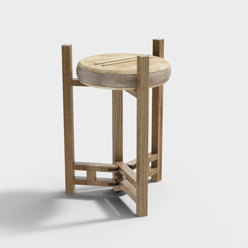 Peking Opera House traditional wooden drum