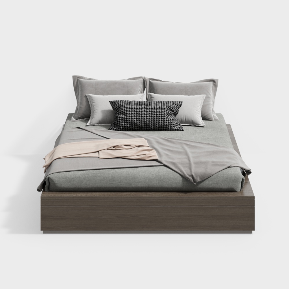 Lit double de style moderne