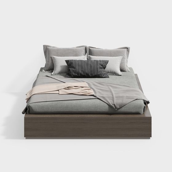 Lit double de style moderne