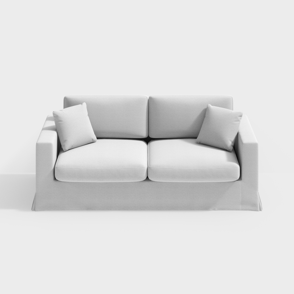 Come Home BERLIN-cover for 3-seat sofa-200x90x83-White