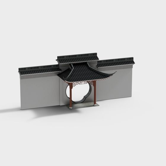 Stylish Eastern Archway 3D Model for Creative Projects