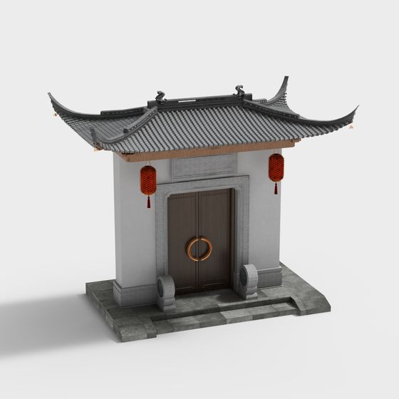 Traditional Chinese Pavilion 3D Model