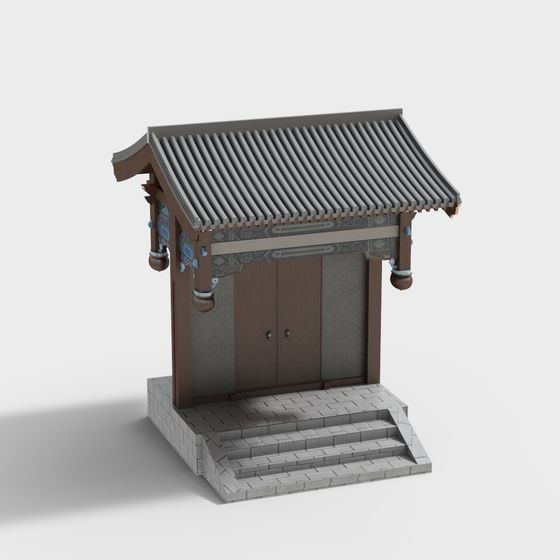 Exquisite East Asian Pavilion 3D model