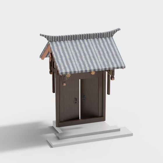 Exquisite East Asian-Style Pavilion 3D model