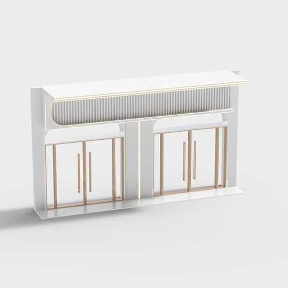 Chic Low-Poly Building Facade 3D model