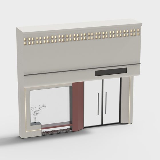 Urban Window 3D model for Modern Spaces