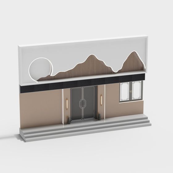 Elegant Low-Poly Architectural 3D model