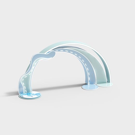 Enchanting Rainbow Bridge 3D model for Various Designs