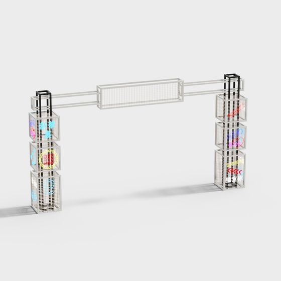 Neon Bridge 3D model for Creative Projects