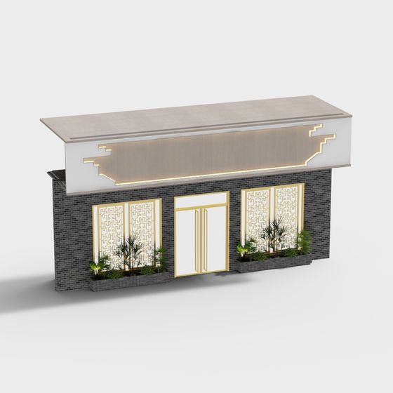 Stylish Low-Poly Architecture 3D Model for Various Applications